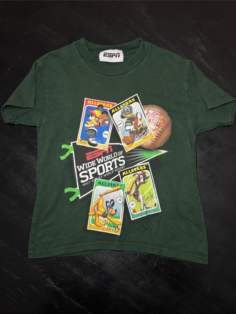 Disney 1990s ESPNKids' Green 'Wide World of Sports' Graphic vintage Tee